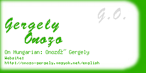 gergely onozo business card